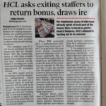 NITES raises voice against HCL illegal Bonus Recovery Policy